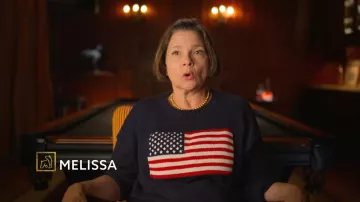 Polo Ralph Lauren Jersey de cuello redondo de algodón con bandera femenina llevado por Lydia Blair tal y como se ve en Million Dollar Secret (S02E02)