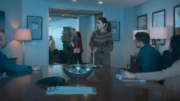 Frame Fair Isle Alpaca Blend Sweater worn by Ali Lee (Brenda Song) as seen in Running Point (S02E04)