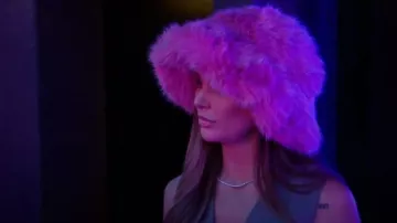 The Esunarty Fuzzy Bucket Hat Y2k Fashion Outdoor Fluffy Furry Plush Faux Fur Bucket Hat worn by Lala Kent as seen in The Valley(S03E03)