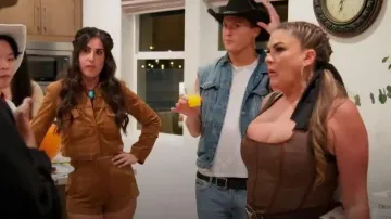 Amanda Uprichard Kelso Suede Short worn by Michelle Saniei as seen in The Valley(S03E03)