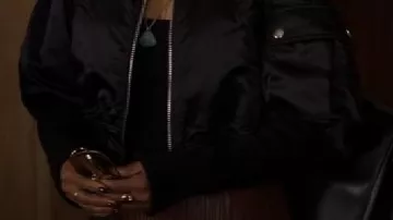 Black Cropped Jacket worn by Mary (Elisabeth Moss) in Imperfect Women