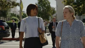 Chanel Suede Calfskin Shiny Lambskin Quilted Small Coco Base Shopping Bag worn by Eleanor (Kerry Washington) as seen in Imperfect Women (S01E08)