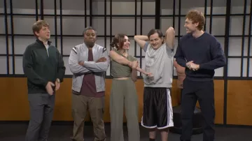 Alo Yoga Field Crew Neck Sweater worn by Ben Marshall as seen in Saturday Night Live (S51E16)