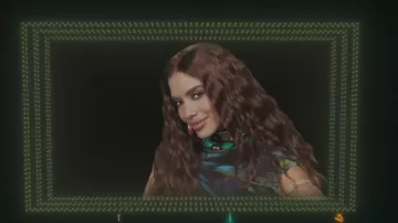 Osklen Women's Pixel Butterfly Blouse, Black Tex worn by Anitta as seen in Saturday Night Live (S51E17)