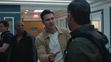 Ralph Lauren Linen Cotton Canvas Jacket worn by Eddie Diaz (Ryan Guzman) as seen in 9-1-1 (S09E17)
