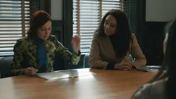 The Fold Venetia Jacquard Jacket worn by Elsbeth Tascioni (Carrie Preston) as seen in Elsbeth (S03E17)