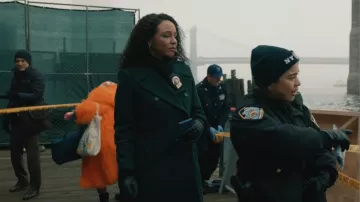 Reiss Double Breasted Blindseam Coat Wool Blend worn by Elsbeth Tascioni (Carrie Preston) as seen in Elsbeth (S03E17)
