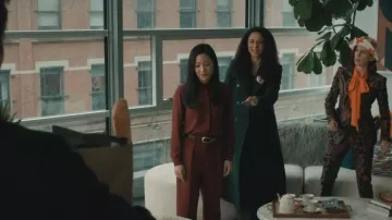TWP Snake Buckle Leather Belt worn by Mallory Haynes (Constance Wu) as seen in Elsbeth (S03E17)
