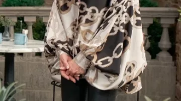 Chain Print Blouse worn by (Nikki Newman) in The Young and the Restless