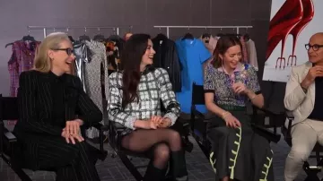 Dolce & Gabbana Striped Double-breasted Blazer worn by Meryl Streep as seen in Today on April 29, 2026