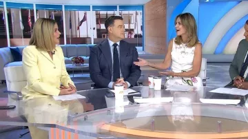 Me + Em Slim Contour Blazer worn by Jenna Bush Hager as seen in Today on  April 30, 2026