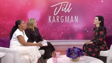 Vestido Midi de seda floral Rodarte usado por Jill Kargman, visto en Today with Jenna & Sheinelle el 5 de mayo de 2026