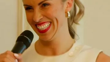 Ladies of London S04 Myka Meier Heart Cutout Vest as seen in Ladies of London (S04E01)