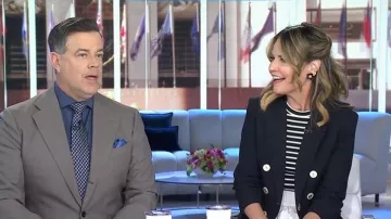 Chaqueta Tomi Dickey de Veronica Beard llevada por Savannah Guthrie, vista en Today el 5 de mayo de 2026