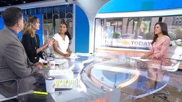 Diane von Furstenberg Vestido cruzado de seda estampado que lleva Kaylee Hartung visto en Today, el 5 de mayo de 2026