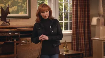AG Adriano Goldschmied Lacquer Coated Robyn Moto Jacket worn by Bobbie (Reba McEntire) as seen in Happy's Place (S02E15)