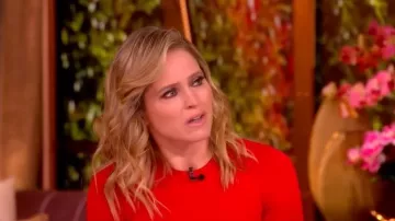 Toteme Gathered Jersey Midi Dress worn by Sara Haines as seen in The View on  April 29, 2026