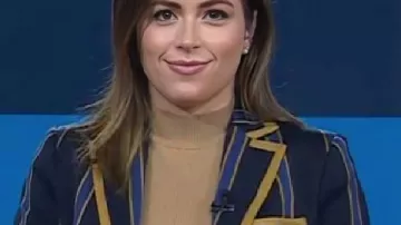 The Today Show Chloe Melas Striped Blazer as seen in Today