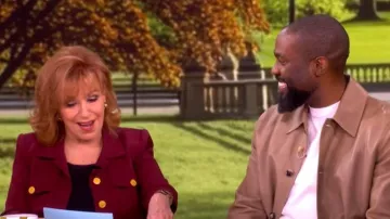 L'Agence Kumi Button Front Crop Jacket worn by Joy Behar as seen in The View on April 30, 2026