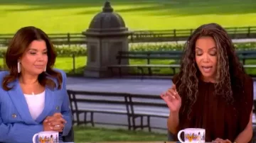 Heirlome Renata silk Cropped Top worn by Sunny Hostin as seen in The View on May 1, 2026