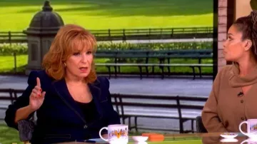 Cinq a Sept Khloe Denim Blazer worn by Joy Behar as seen in The View on May 5, 2026