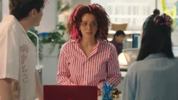 TWP J.D. Striped Cotton Button-Front Shirt worn by Madison Flynn (Erin Kellyman) as seen in Twenty Twenty Six (S01E03)