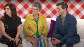 Boden High Waist Stripe Stretch Jeans worn by Prue Leith as seen in Today on  May 6, 2026