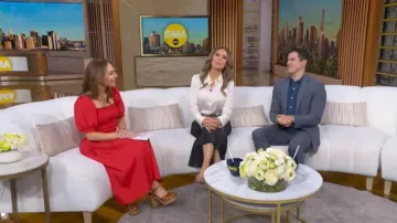 Madewell Triple Metal Keeper Belt llevado por Rhiannon Ally visto en Good Morning America el 29 de abril de 2026