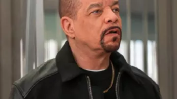 Law and Order SVU S27 Ice T Black Varsity Jacket worn by (Svudvde) as seen in Law & Order