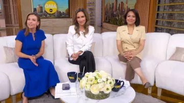 Toccin Short Sleeved Double Breasted Blazer worn by Stephanie Ramos as seen in Good Morning America on  May 1, 2026