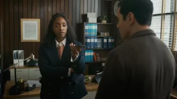 Polo Ralph Lauren Double Breasted Knit Blazer worn by Faith Mitchell (Iantha Richardson) as seen in Will Trent (S04E16)