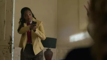 Norma Kamali Leather Jacket worn by Faith Mitchell (Iantha Richardson) as seen in Will Trent (S04E18)