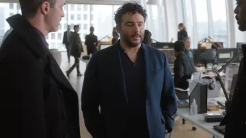 Nautica Men's Modern Fit Solid Herringbone Tweed Sport Coat worn by Marius Cole (Ennis Esmer) as seen in Law & Order (S25E11)