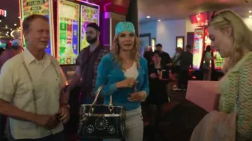 Bottari Jeweled Denim Rhinestone Bag worn by Shyanne (Michelle Pfeiffer) as seen in Margo's Got Money Troubles (S01E05)