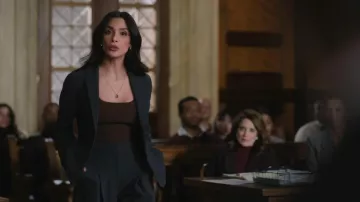 Aritzia HomeStretch™ Rib Frequency Waist Tank worn by Samantha Maroun (Odelya Halevi) as seen in Law & Order (S25E18)