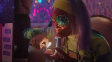 Aqua Vita Glitter Shell Pasties Nipple Covers (2pcs) with Rhinestones worn by (Rico Nasty) as seen in Margo's Got Money Troubles (S01E06)
