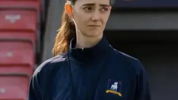Ted Lasso S04 Tanya Reynolds Blue Track Jacket as seen in Ted Lasso (S04)