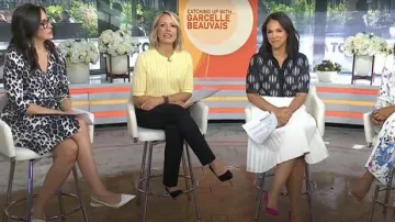 Ann Taylor Pointelle Sweater Tee worn by Dylan Dreyer as seen in Today on May 7, 2026