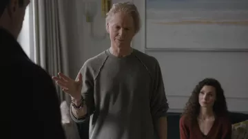 Helmut Lang Distressed Crewneck Sweatshirt worn by Evan Cole (Eric Stoltz) as seen in Law & Order (S25E19)
