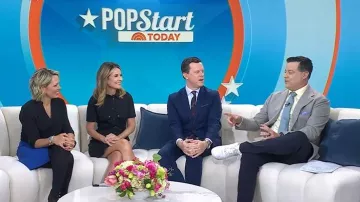 J. Crew Crossover A-Line Wrap Mini Skirt worn by Dylan Dreyer as seen in Today on  May 8, 2026