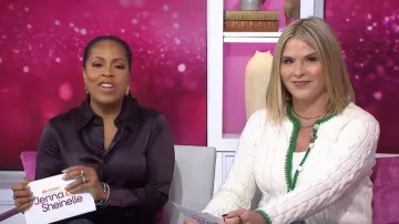 Reiss Hailey Silk Button-Up Shirt worn by Sheinelle Jones as seen in Today on May 8, 2026