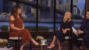 Banana Republic Mesh Off-Shoulder Maxi Dress worn by Ana Gasteyer as seen in LIVE with Kelly and Mark  on April 29, 2026