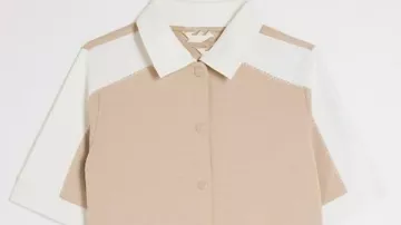 TOWIE S36 Camiseta Azafrán Lempriere beige como se ve en The Only Way Is Essex