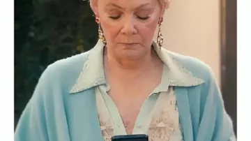 Hacks S05 Jean Smart Floral Blouson Sleeve Blouse used by Deborah Vance (Jean Smart) as seen in Hacks