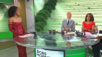 Bronx and Banco Jasmine Maxi Dress worn by Adriana Diaz as seen in CBS Mornings on May 5, 2026
