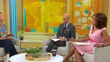 Dolce & Gabbana Double Crepe V-Neck Sheath Dress worn by Gayle King as seen in CBS Mornings on May 6, 2026