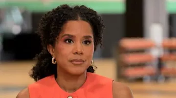 Veronica Beard Lois Linen-Blend Button-Front Vest worn by Adriana Diaz as seen in CBS Mornings on May 7, 2026