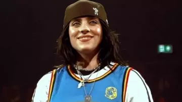 Hit Me Hard And Soft Tour Blue Jersey worn by Self (Billie Eilish) as seen in Billie Eilish - Hit Me Hard and Soft: Tour Film