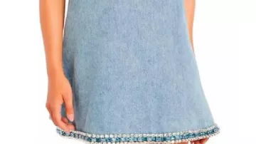 Embellished Denim Dress worn by Self - Host (Kelly Clarkson) in The Kelly Clarkson Show