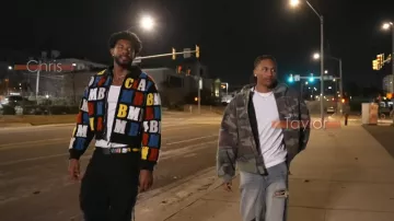 BoohooMAN Boxy Letter Badge Collared Varsity Jacket worn by Chris Seeley as seen in Love Island: Beyond the Villa (S02E06)